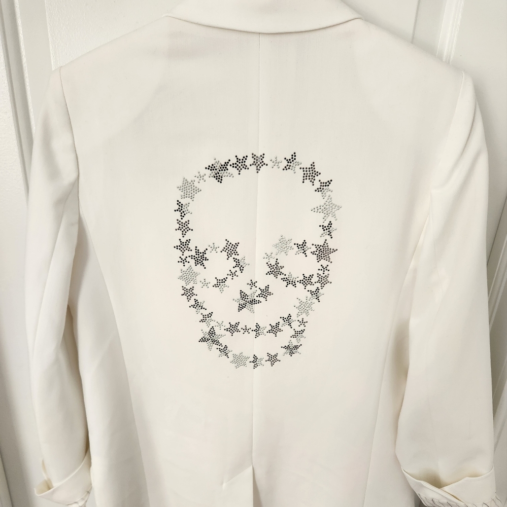 White skull blazer, Zadig & Voltaire, size 36
